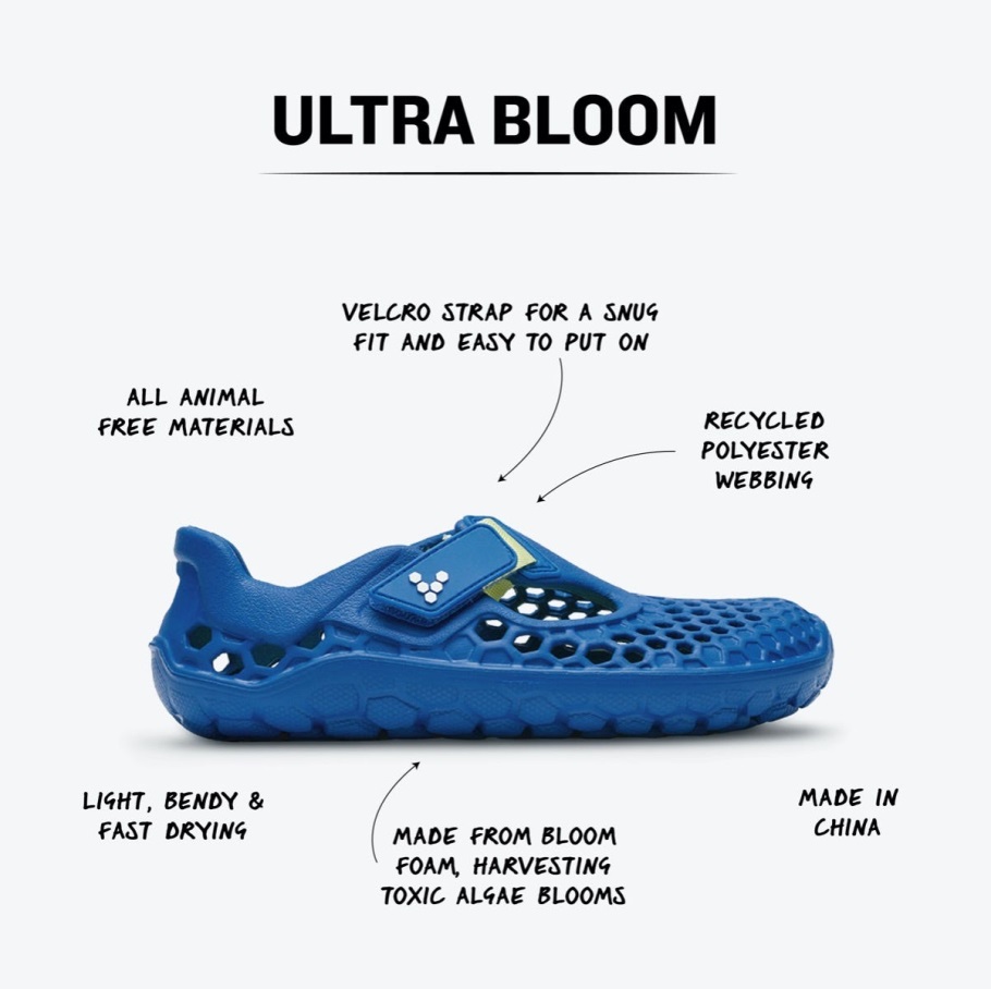 Ultra Bloom Kids Vivobarefoot Amparo Blue
