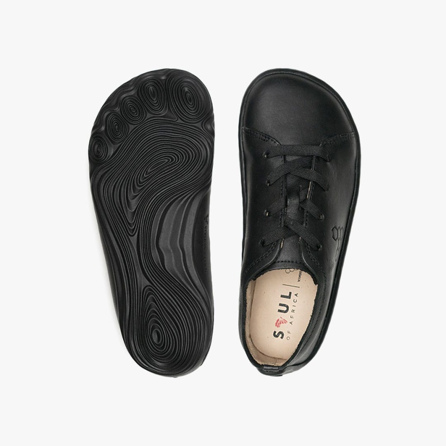 Vivobarefoot Black Addis School Juniors