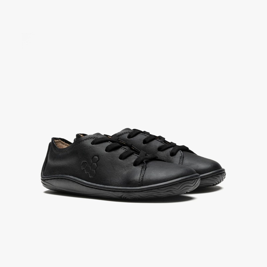 Vivobarefoot Black Addis School Juniors