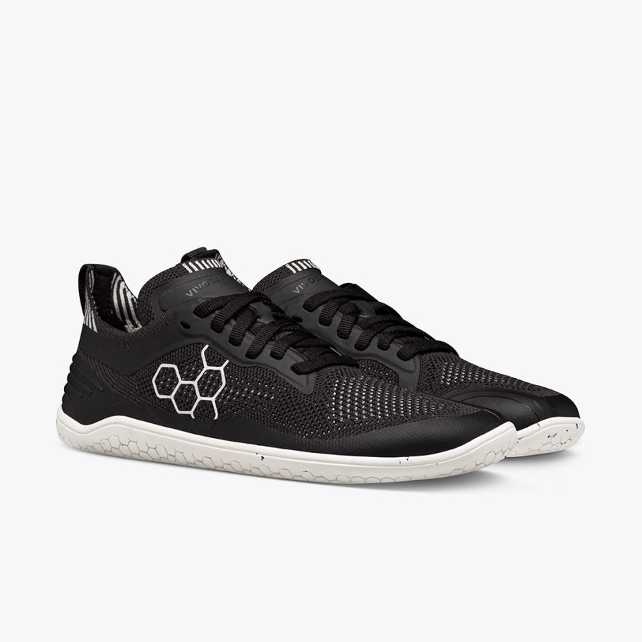 Geo Racer Knit Womens Vivobarefoot Obsidian